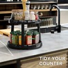 Simple Houseware 2-Tier Lazy Susan Spice Organizer, 10-Inch Diameter, Rustic