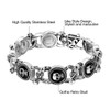 OIDEA Men's Rock Skull Bracelet: Skull Heavy Link Chain Bracelet