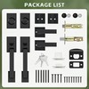 Moquin Double Front Door Lock Set, Matte Black Square Front