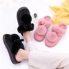 Vensivy Women Cute Rabbit Ear Slippers House Non-Slip Soft Fluffy
