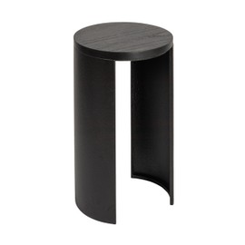 Creative Co-Op Sleek Metal Round End Table, Black
