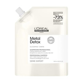 L'Oréal Professionnel Paris Metal Detox Shampoo Refill | Shampoo protector anti-metales | Previene el quiebre, preserva el color y protege el cabello | Libre de sulfatos y parabenos | Con Glicoamina patentada 500ml