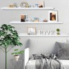MBYD White Floating Shelves, Modern Photo Shelves with Lip, 24