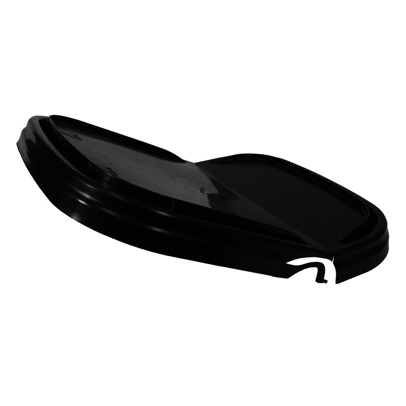 5.3 Gallon Black Rectangular Bucket/Pail with Hinged Snap Lid, 2