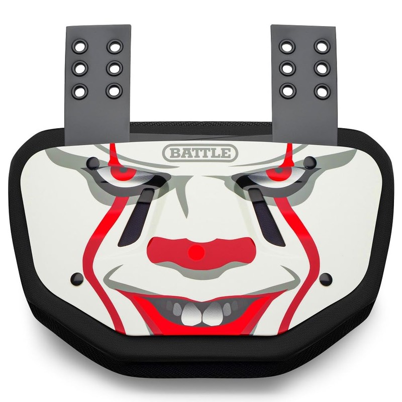 Battle Clown Chrome Football Back Plate - Adult