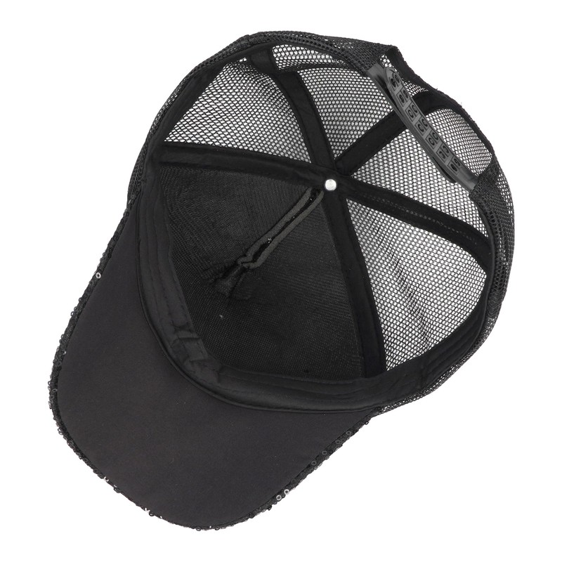 Meliyya Mesh Baseball Cap Rhinestone Butterfly Baseball Cap Summer Sequins