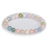 chengmu 8mm Morganite Stretch Bracelet Round Stone Beads Semi Gemstone