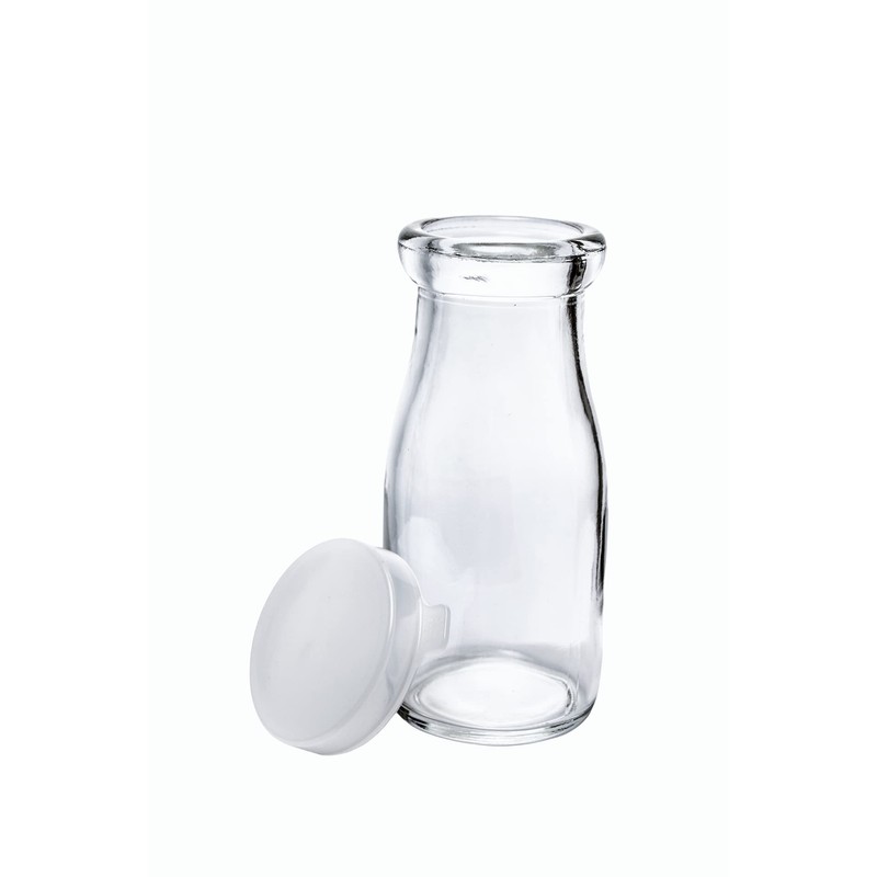 The Dairy Shoppe Glass Milk Bottle, Heavy Glass with Extra