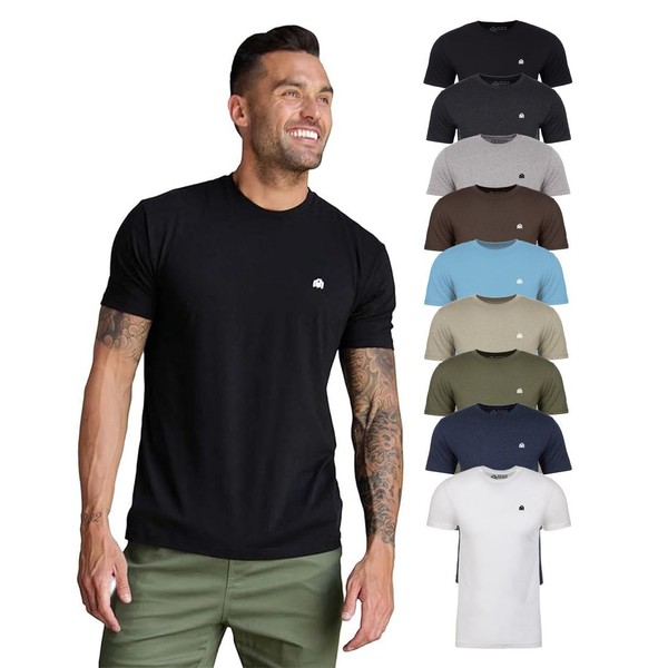 INTO THE AM 9 Pack Basic Tee - Branded (Black/Charcoal/Dark