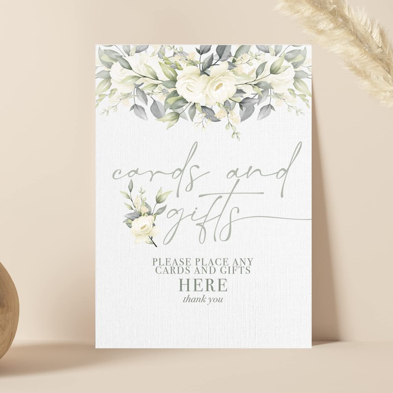 Cards and Gifts Table Sign for Wedding, Baby Shower, Birthday