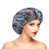 Fishent Shower Cap, Large Shower Caps for Women Reusable Double