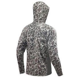 Palmyth Hunting Hoodie with Mask for Men Long Sleeve Sun Protection UV UPF 50+ Camo Fishing Shirts (Camo-3, M)