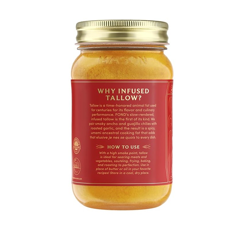 FOND Regenerative Grass-fed Beef Tallow (14 Ounce (Pack of 4),