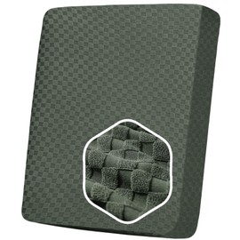 YEMYHOM - Fundas de cojín individuales con parte inferior elástica para sofá, suaves, de repuesto, para proteger muebles, diseño a cuadros grandes, 1 fundas de cojín, color verde militar