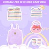 Clothing Outfits for 12-14 Inch Baby Dolls, 5 Purple Bear