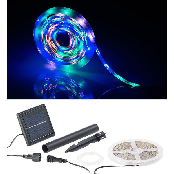 Lunartec LED Strip Light: Solar LED Strip, 90 LEDs in