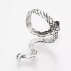 LZD Alloy Cuff Finger Ring Snake Antique Silver Size 9