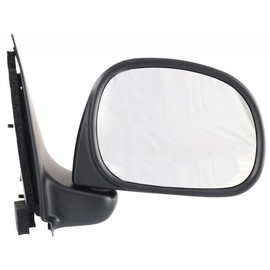 For Ford F-150 1997 98 99 00 01 2002 Door Mirror Passenger Side | Manual | Rectangular | Black | Pickup | Replacement For 1L3Z 17682 GAA | FO1321132