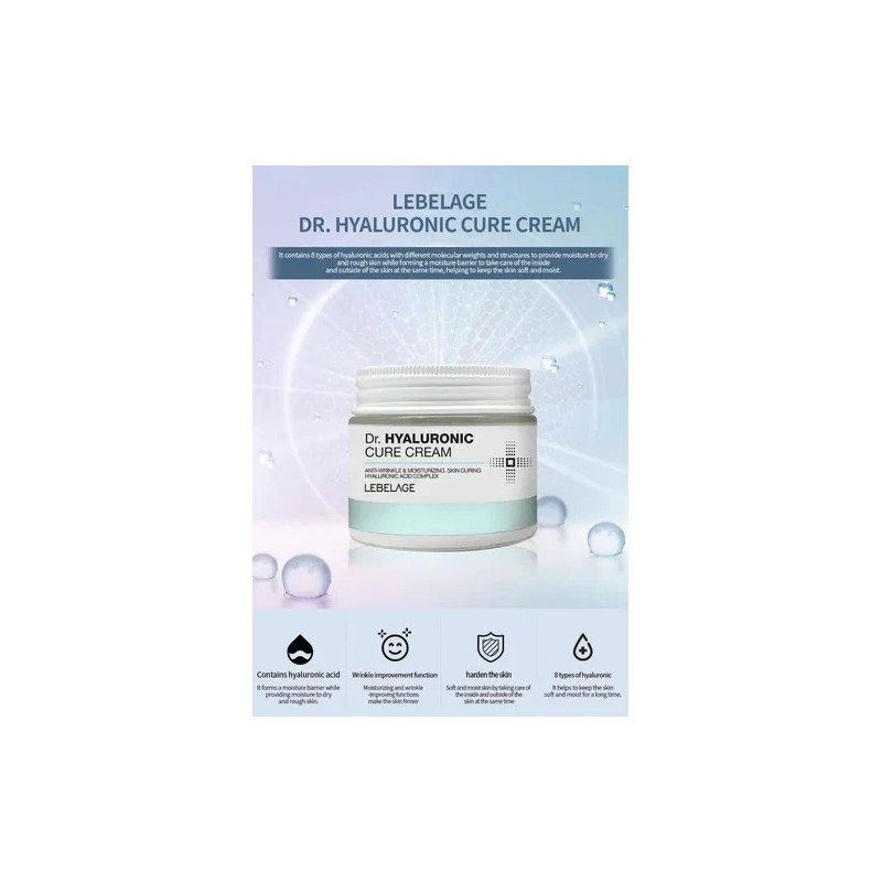Crema Facial Coreana De Hialurónico Antiarrugas Dr Cure(1pz)