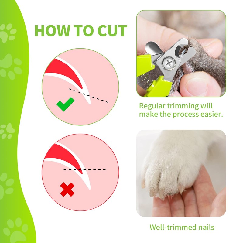 WallEgo Dog Nail Clippers with Claw File, Professional Pet Nails