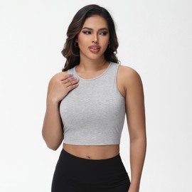 Bhome Longline Nursing & Maternity Bra for Breastfeeding, Maternity Nursing Crop Tank Tops with Built-in Bra for Women,Grey XL