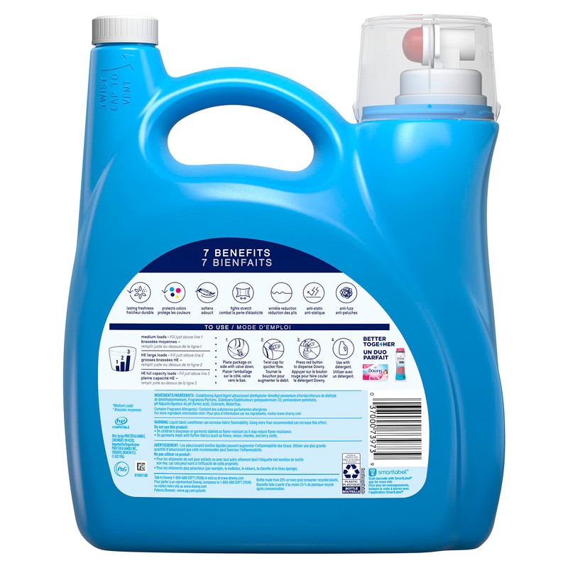 Downy April Fresh Liquid Fabric Conditioner (Fabric Softener), 164 fl