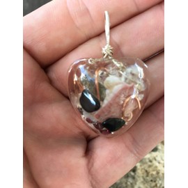 Hawaiian Healing Orgonite-Orgone Energy Pendants for Women's Health with Hematite, Garnet, Moonstone and Feldspar (Heart)
