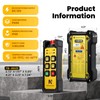 NEWTRY Wireless Crane Remote, 12V 4 Button Industrial Crane Controller