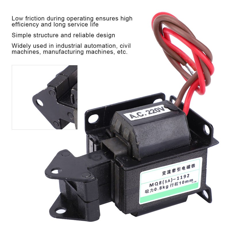 AC Tractive Magnet High Quality Electromagnet 220VAC 7.9N 10mm Stroke