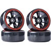 KINGCOO RC Drift Car Wheel and Tyres, 4 Pieces, 63