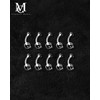 CM Crareesi Mania Pack of 10 Belly Button Piercings Retainers