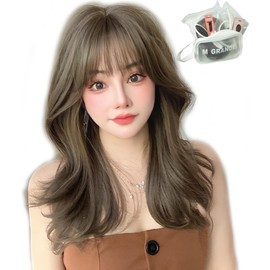 MGRANDE wig premium line 【 active top stylist produce 】 6 items set inner color line women's original wig semi-long small face effect（Seoul gray ash DY71A）