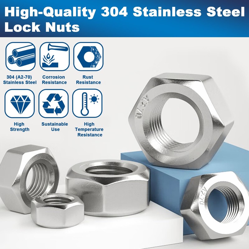 ZQZ 370 PCS Metric Hex Nuts Assortment Kit,M2 M2.5 M3