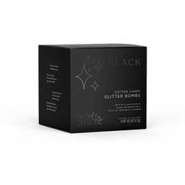 Art of Sucre Black Cotton Drink Candy Glitter Bombs, Edible Glitter, Drop into Drinks, 4 Pieces