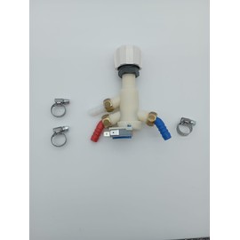 CR-MOESANCO Thermoplastic Shower Mixer Tap with 3 Stainless Steel Clamps for Caravan, Motorhome, Boat, Thermoplastic, Heat Resistant to 80°C, Mounting Hole 20mm