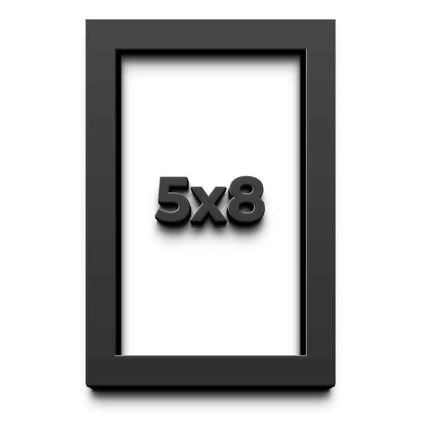 5x8 in Shadow Box Frame Black | 1 Inch Deep