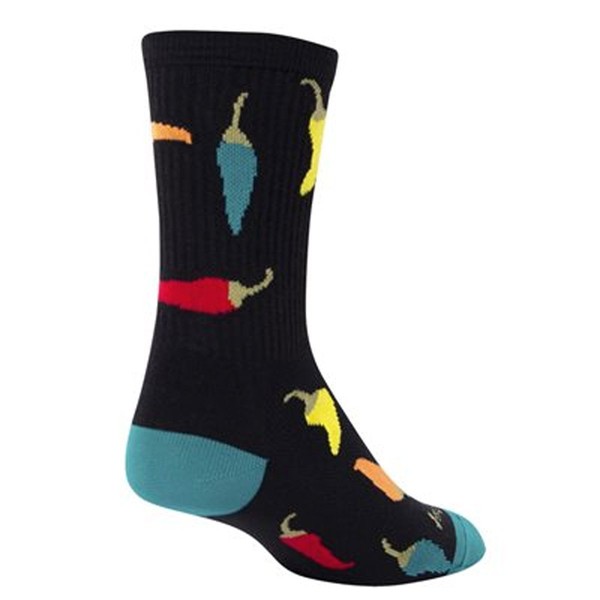 SockGuy, Adults' Crew Cuff Socks - Small/Medium, Peppers