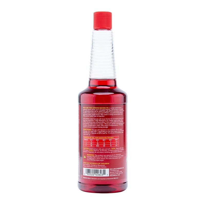 Red Line 40603 Two-Stroke Oil Racing Synthetic - 16 Ounce