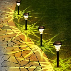 GIGALUMI 10 Pack Solar Lights Outdoor Waterproof,New Upgraded Solar Lights for Outside,Solar Garden Lights,Solar Outdoor Lights for Patio,Lawn,Yard and Landscape