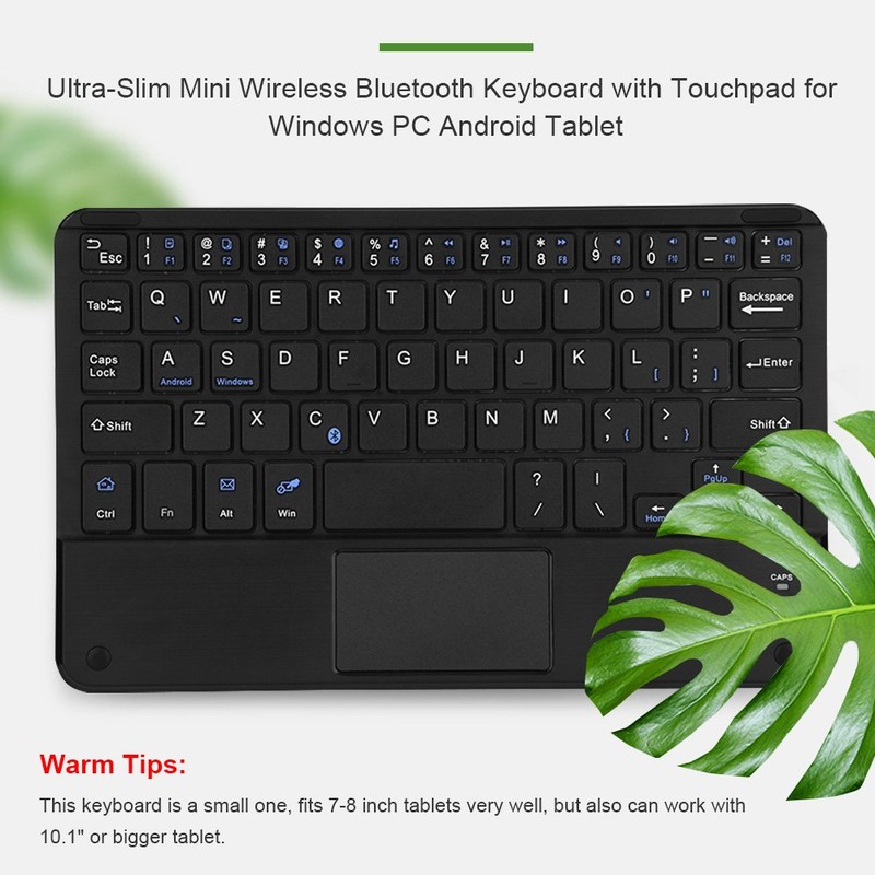 Teclado Inalámbrico Bluetooth, Mini Teclado Universal Ultra Delgado y Multifuncional