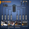 Nilight 8PCS Led Strobe Lights with Controller 12V 24V Sync