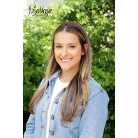 Motique Accessories 1 Inch Satin Hard Headband (Dark Brown)