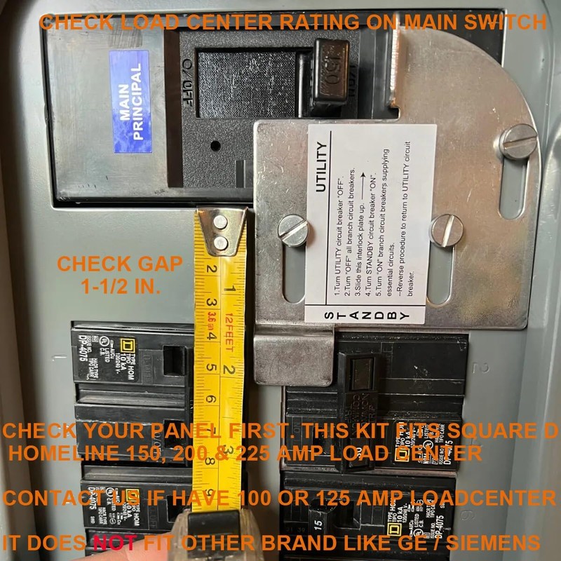 30 Amp Generator to House Hook-up Kit for Square D