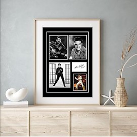 Stunning Quality Elvis Presley Signed/Autographed Print (A3 Print 42cm x 29.7cm)