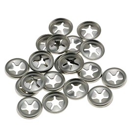 E-outstanding 20-Pack 304 Stainless Steel Bearing Clamp Starlock Washer Internal Tooth Lock Washers Quick Speed Star Nut Locking Fastener, M4