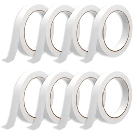 HXLJHALG 8Rolls Double Sided Tape, 4.5M*1CM Double Sided sticky Tape for Crafts, DIY, Photos, Wallpaper, Handwork, Card, Boxes Wrapping White