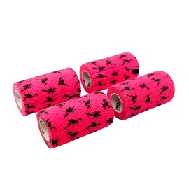 Syrflex Cohesive Bandage 4” Pink Flamingo 4pk