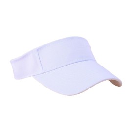 Buzz Selection CAP258 One Color Visor Cap, Hat, Golf, Logo, Running, Sports, Men's, Women's,, white