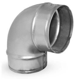 MKK - 10818-6 - 90° Elbow Angle Spiral Duct Ventilation Pipe Galvanised Ventilation Pipe Duct Diameter 200 mm