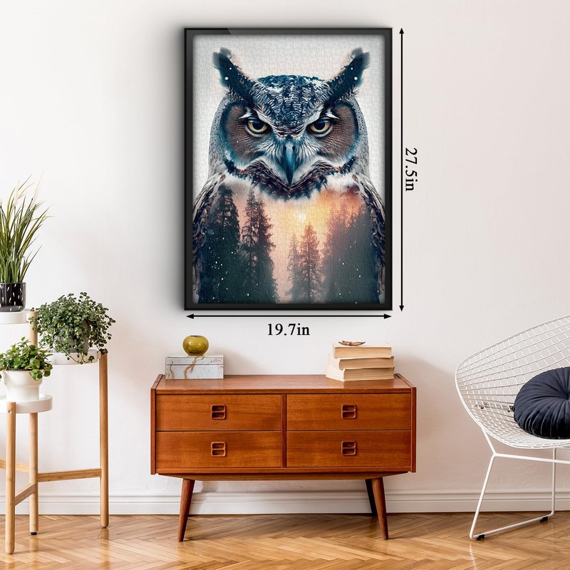 Owl Puzzles for Adults 1000 Pieces, Difficult Bird Challenging Jigsaw